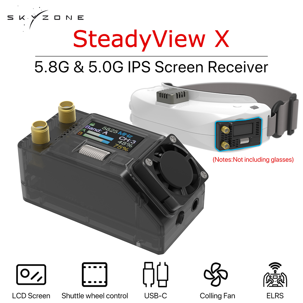 Skyzone Steadyview X Receiver Module - Skyzone-steadyview x 5 5.8gレシーバーモジュール、高感度、fpvゴーグル用の複数のシェル